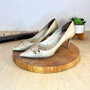*Jimmy Choo | Nude Patent Leather Pumps Size 39